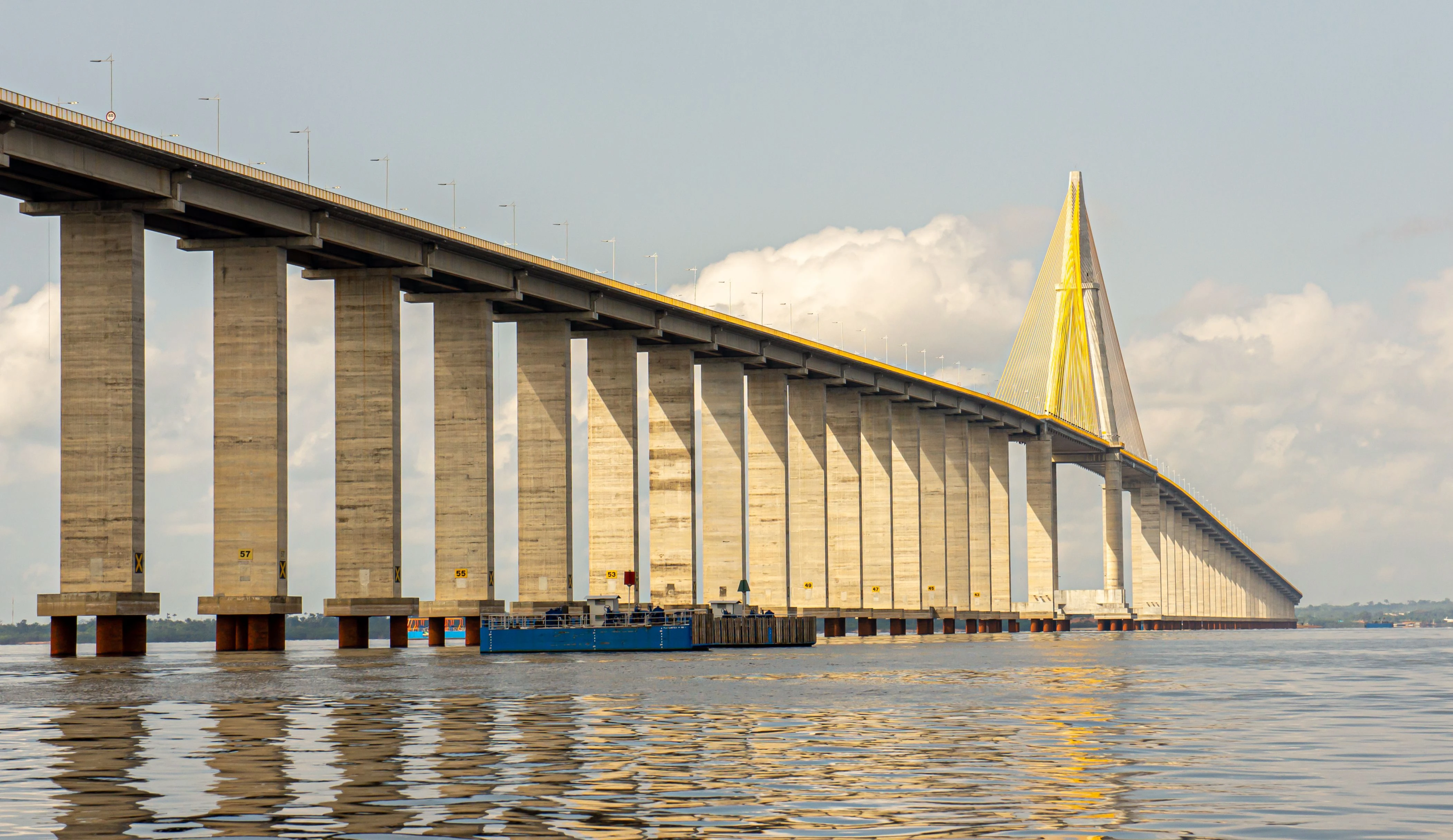 The Rio Negro bridge spanning the river at Manaus