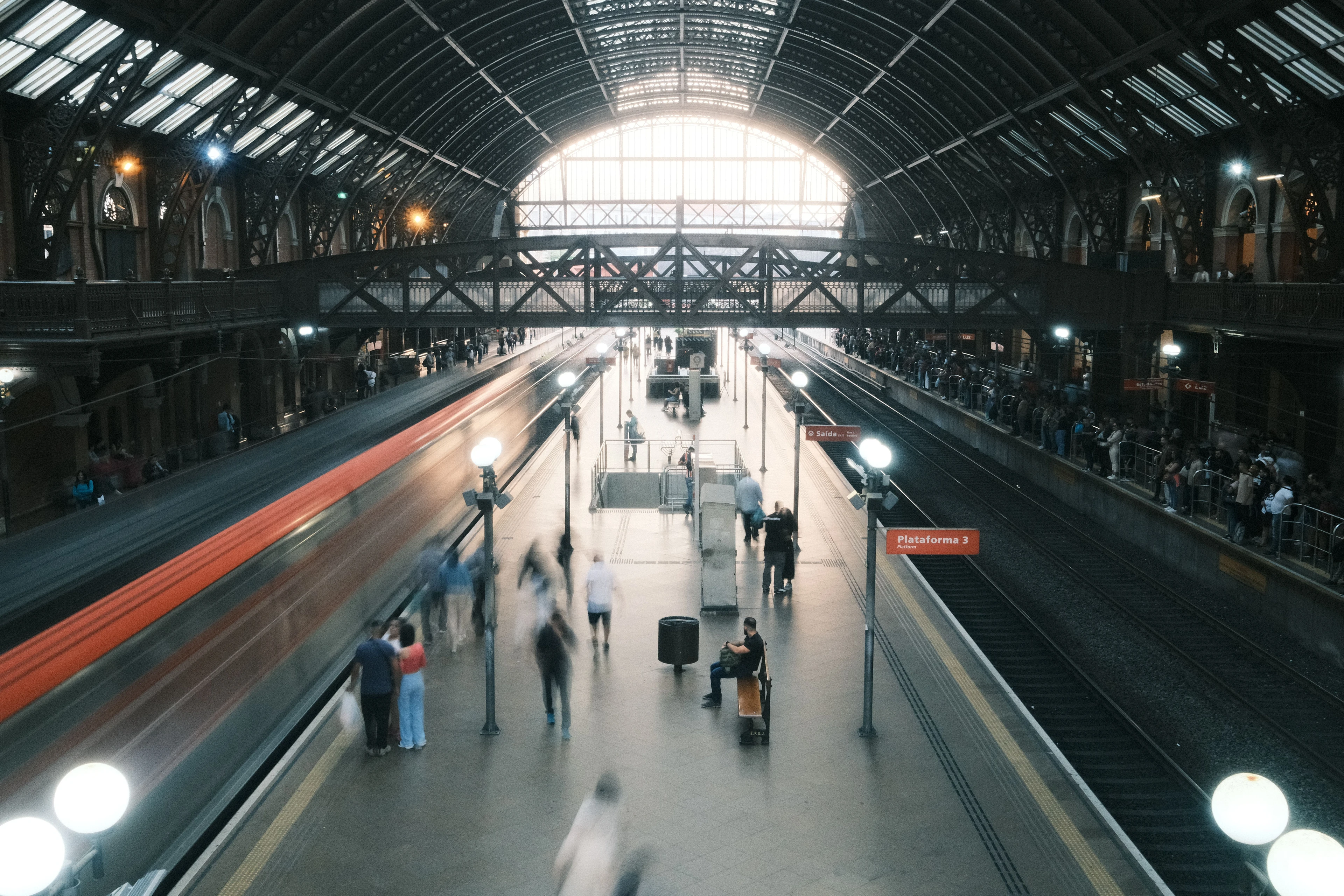 Trains and travelers, Estação da Luz