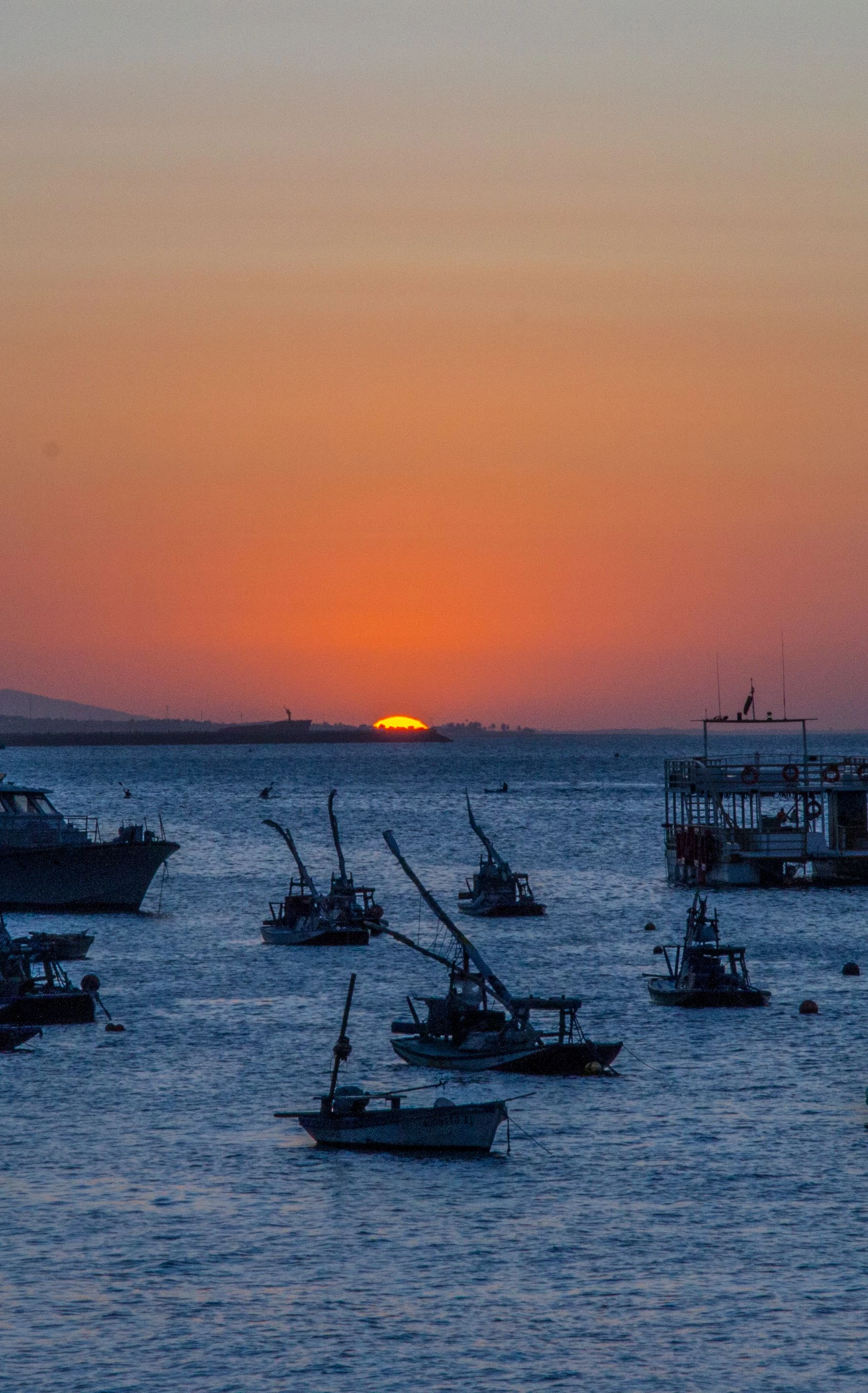 Fishing boats at sunset · Fortaleza
