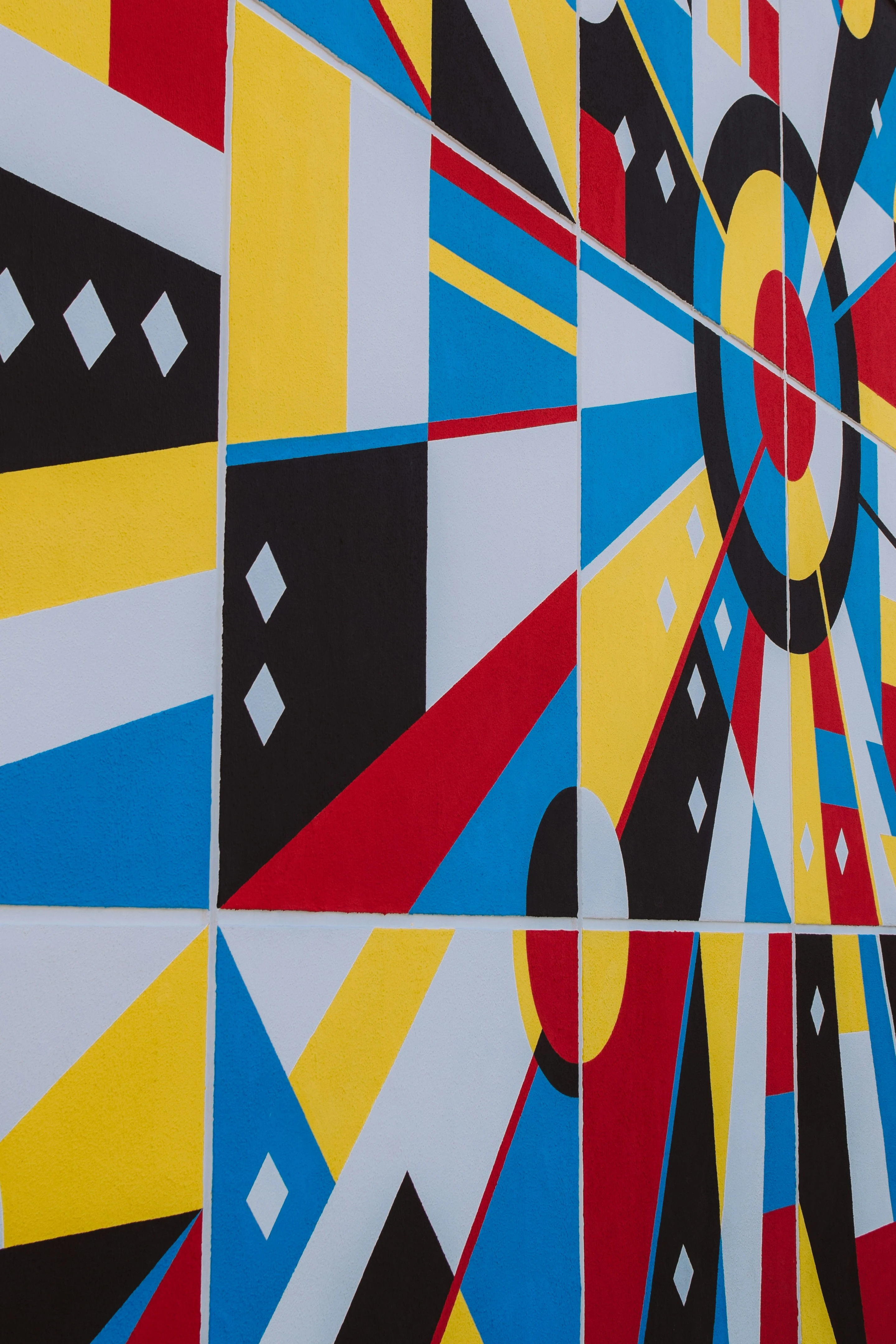 A colorful geometric mural at the Dragão do Mar cultural complex in Fortaleza